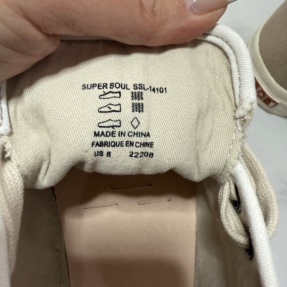 Taos Women’s Super Soul Sneaker Size 8 Natural Distressed Canvas Shoe No Insoles - Picture 6 of 12